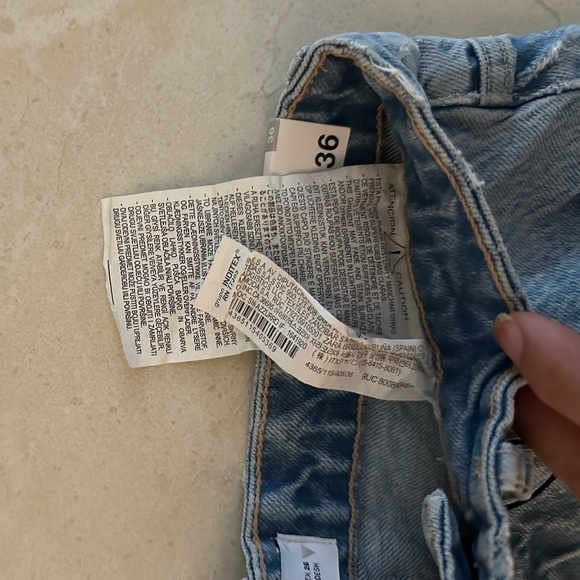 Zara Light Blue Ripped Denim Shorts - Picture 5 of 5